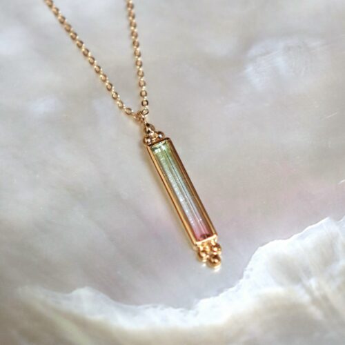 Pendentif tourmaline watermelon