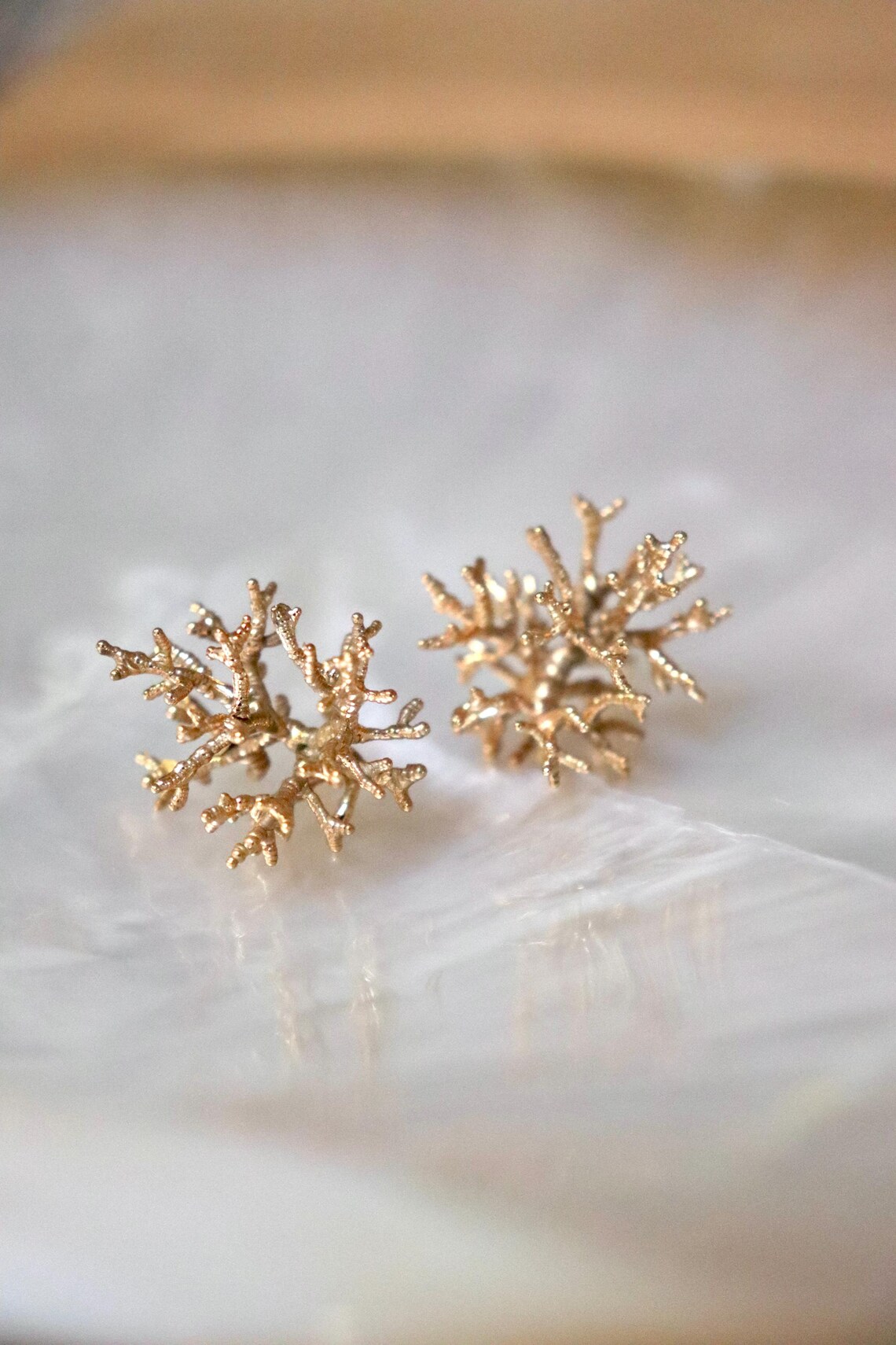Boucles d’oreilles corail – Image 4