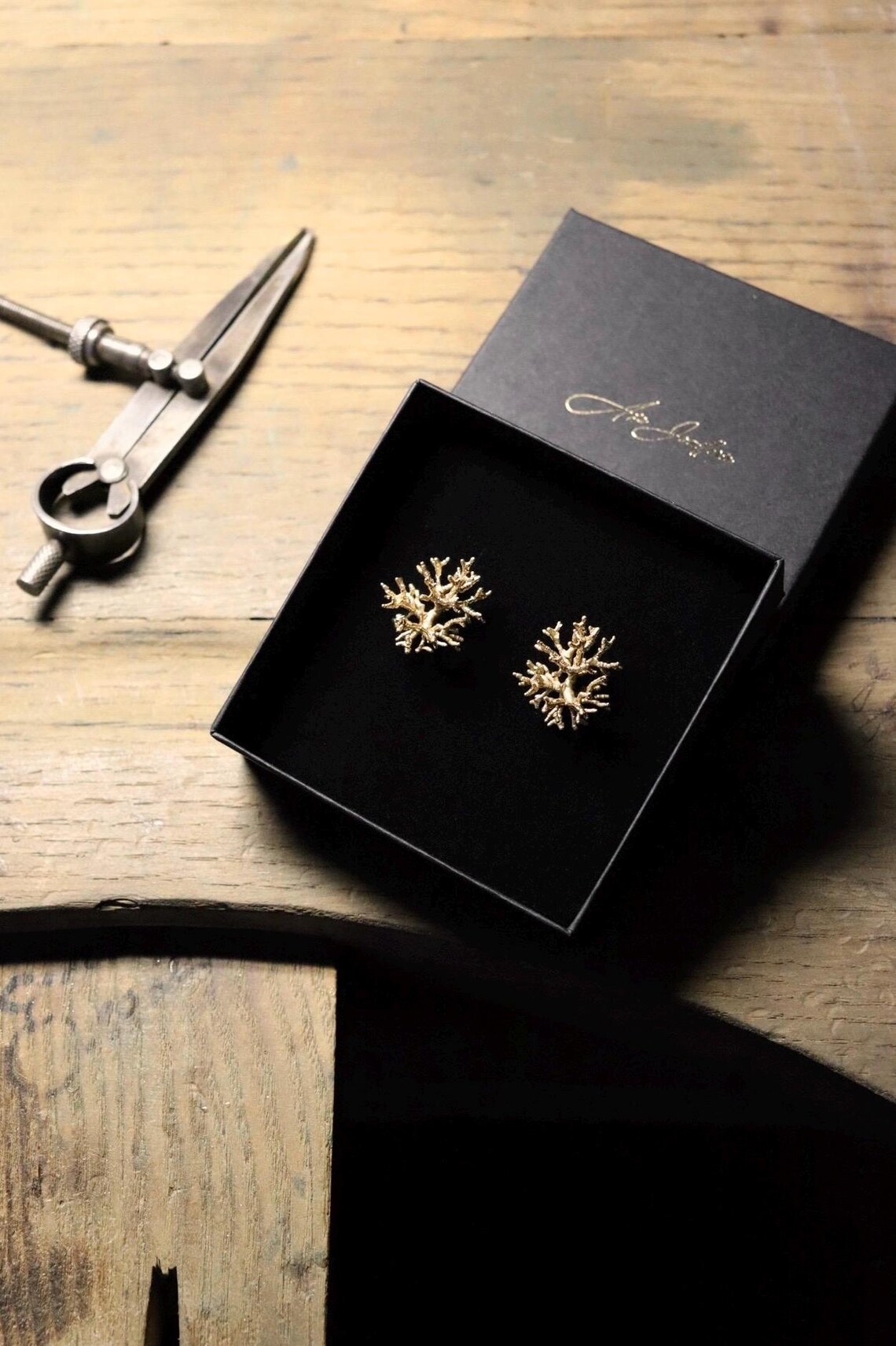 Boucles d’oreilles corail – Image 5