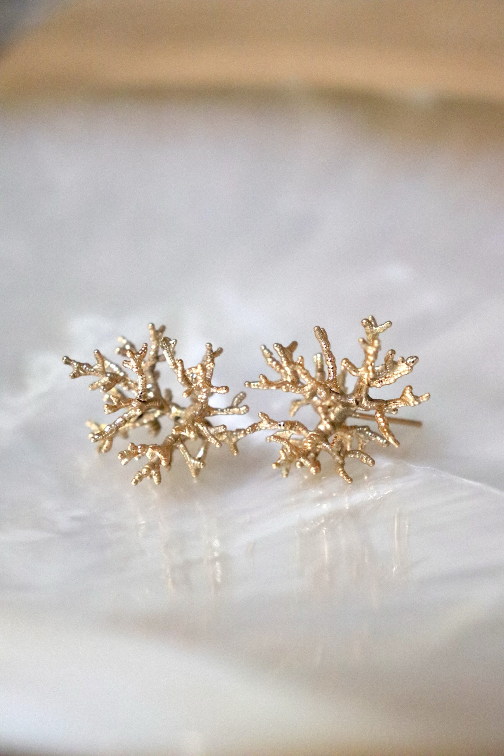 Boucles d’oreilles corail