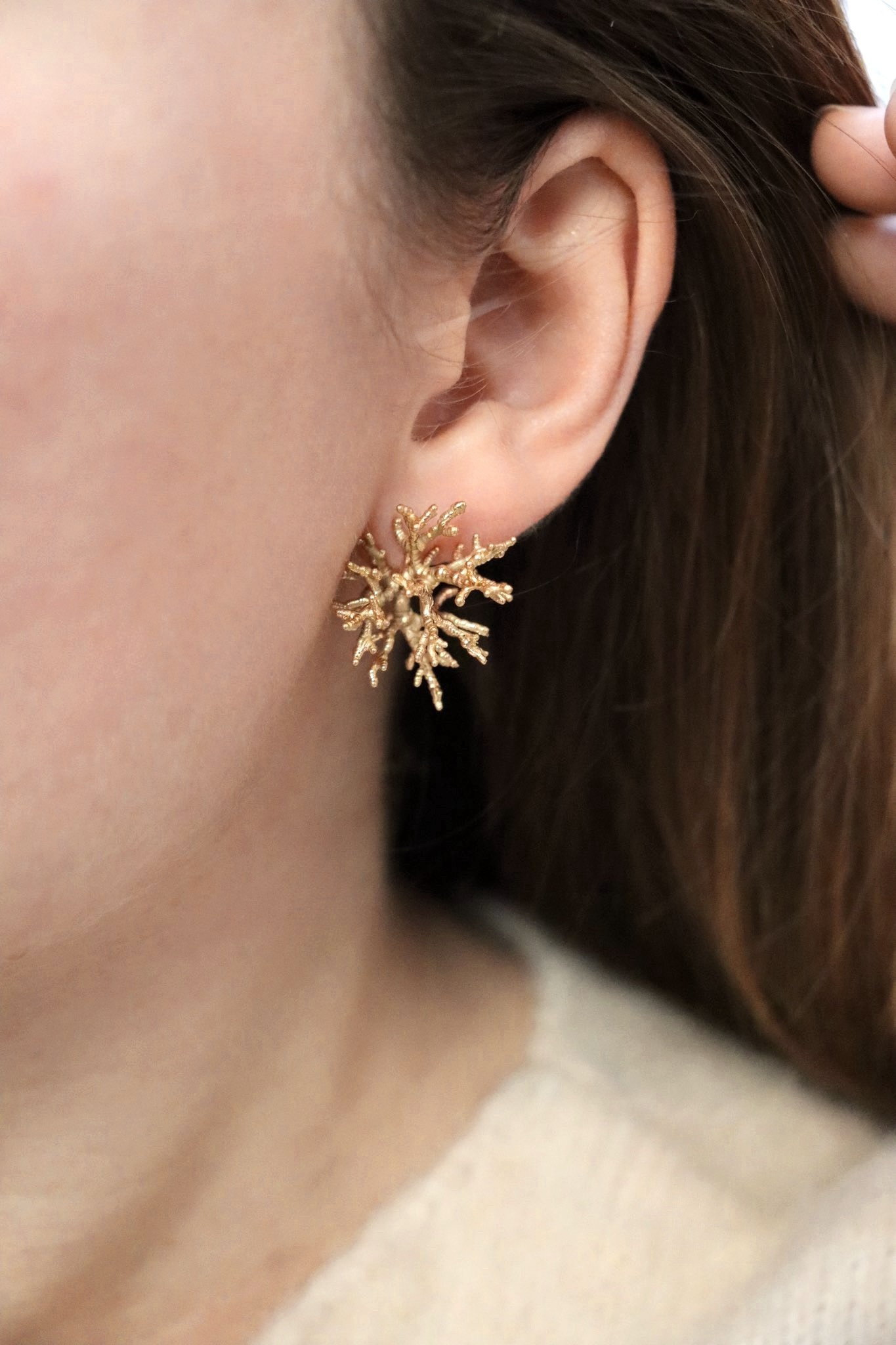 Boucles d’oreilles corail – Image 2