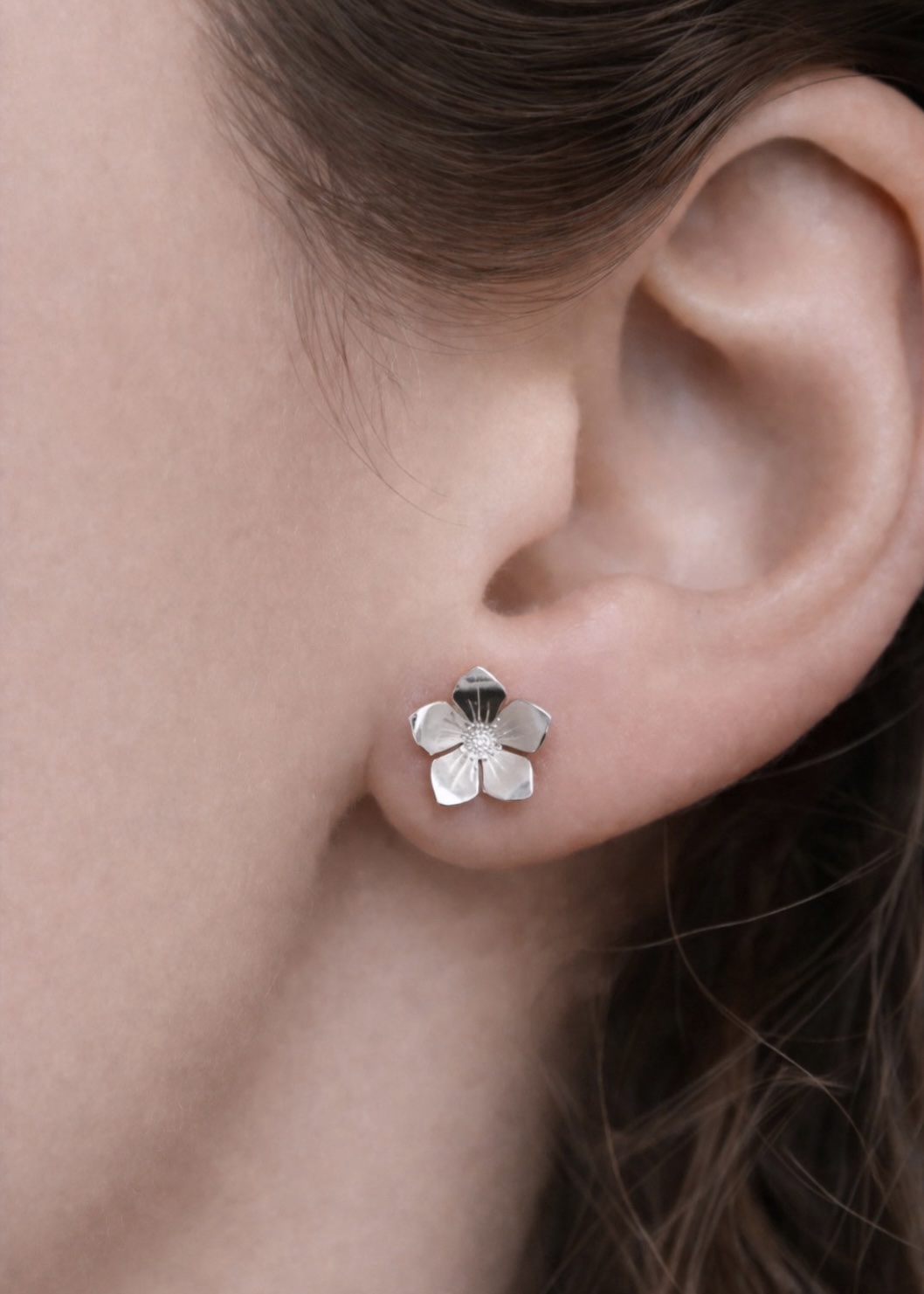 Boucles d'oreilles Violettes deux en une en argent 925 – Image 3