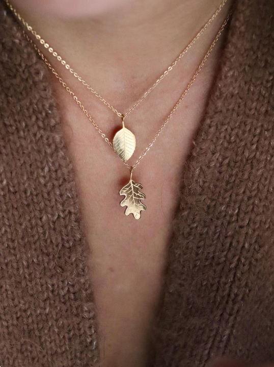 Pendentif feuille de chêne – Image 2