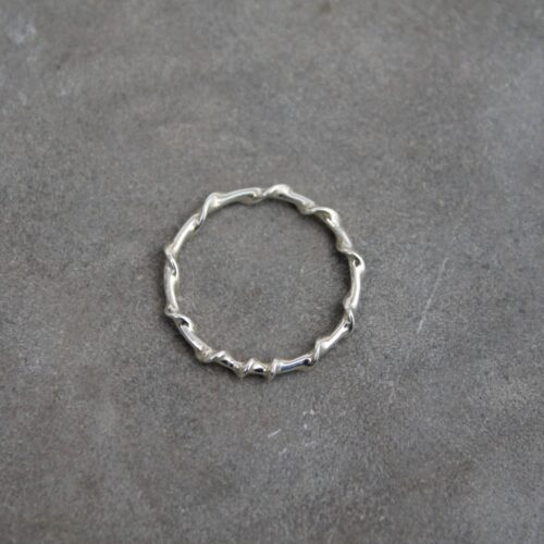 Anneau torsadé en argent 925
