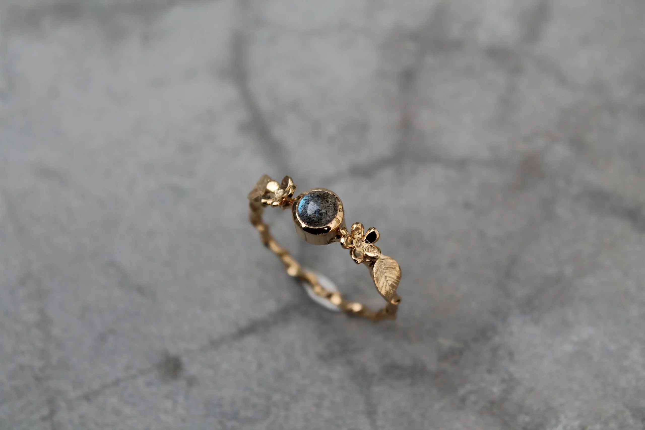 Bague marguerites et labradorite – Image 3