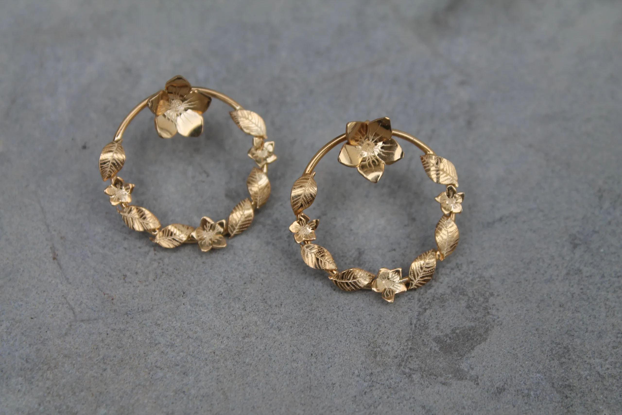 Boucles d'oreilles Violettes deux en une – Image 6