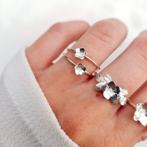 Set de bagues Violettes en argent 925