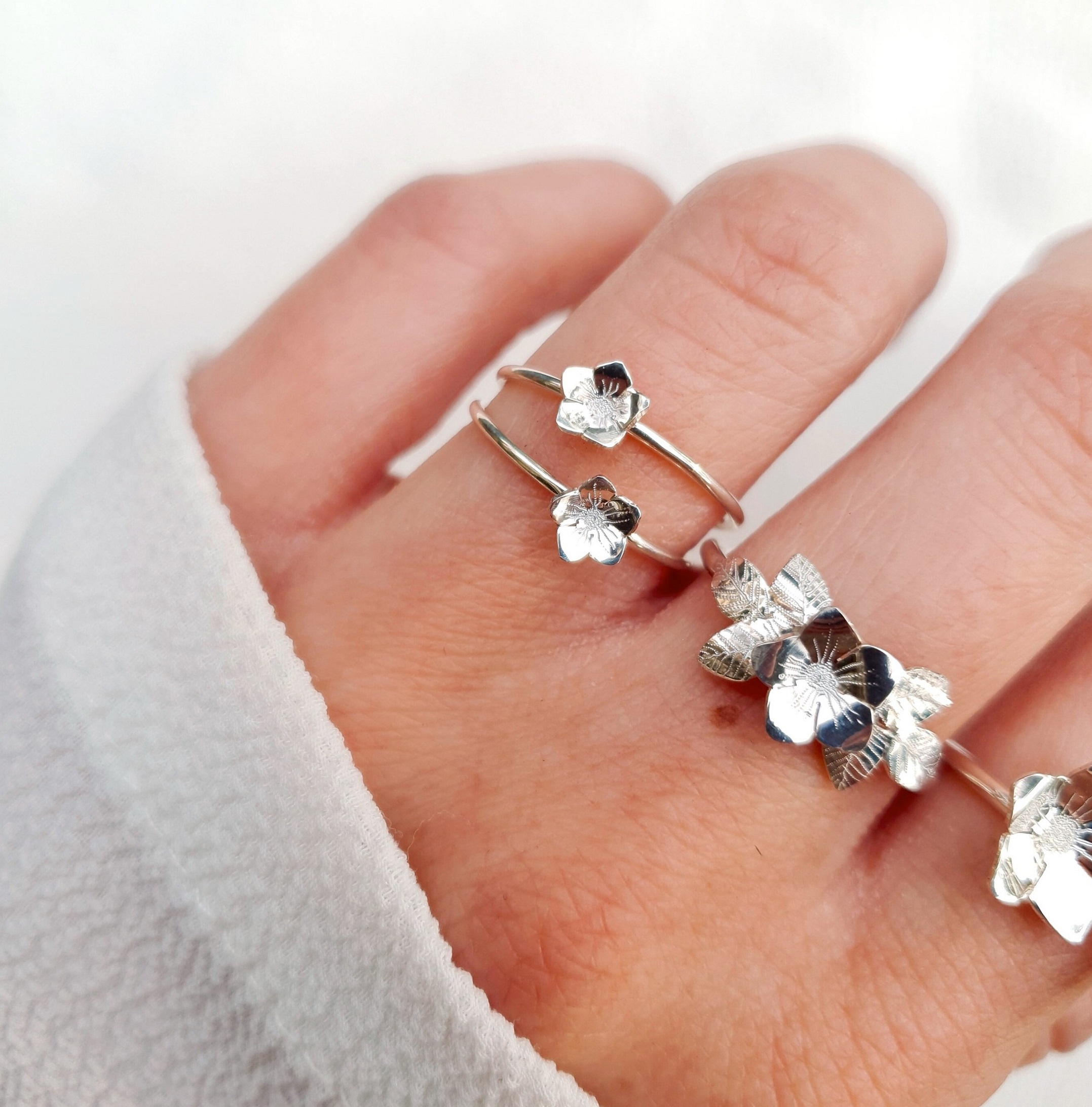 Set de bagues Violettes en argent 925