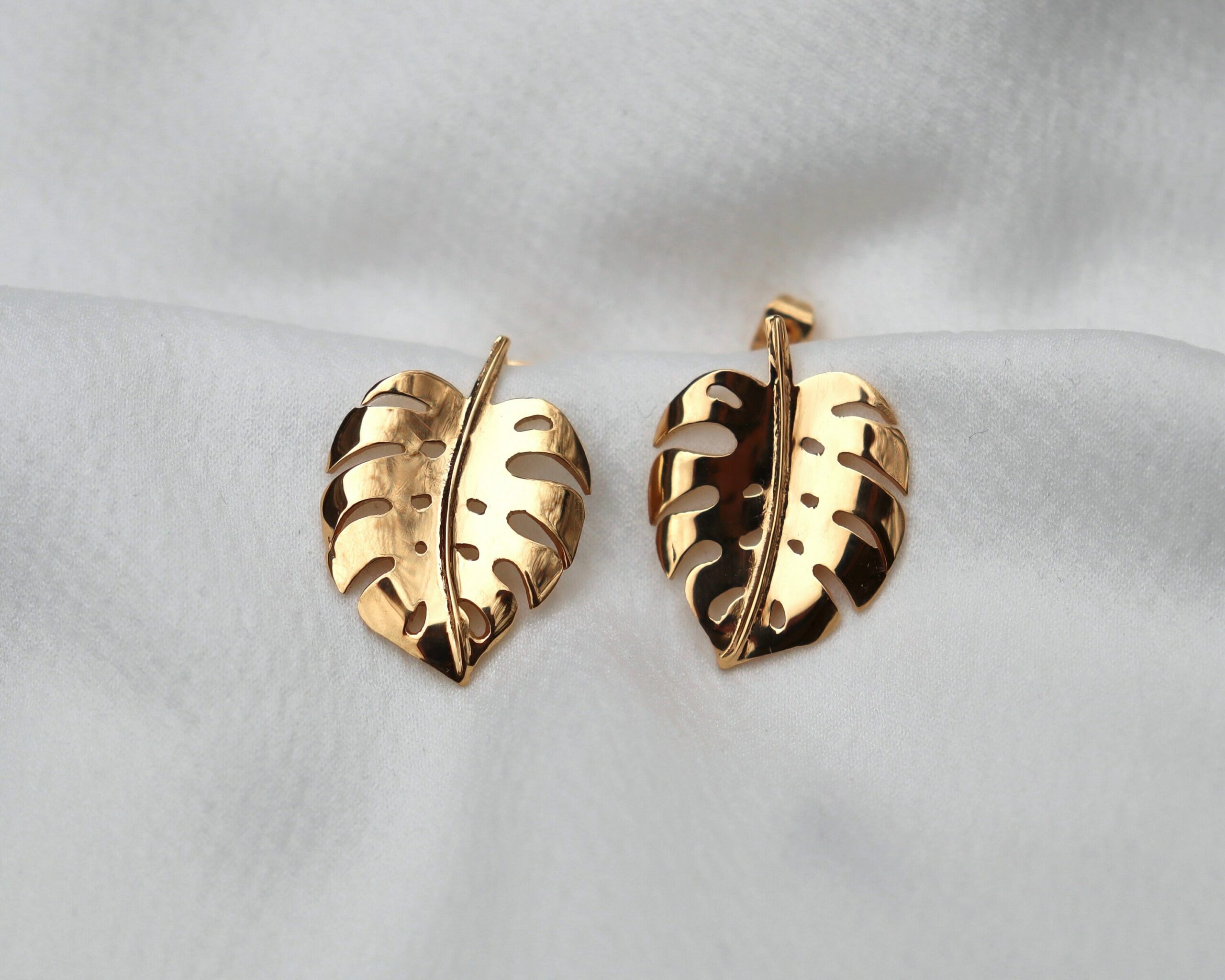 Boucles d'oreilles monstera