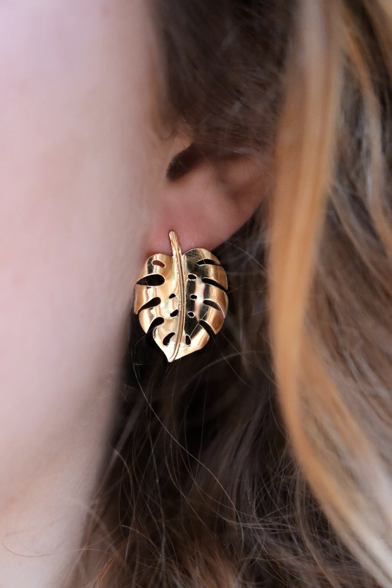 Boucles d'oreilles monstera – Image 4