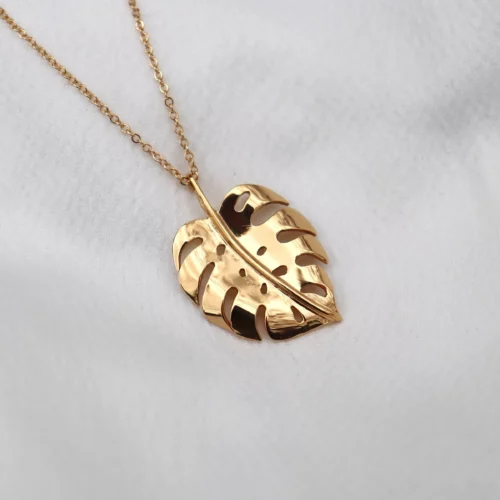 Pendentif feuille de monstera