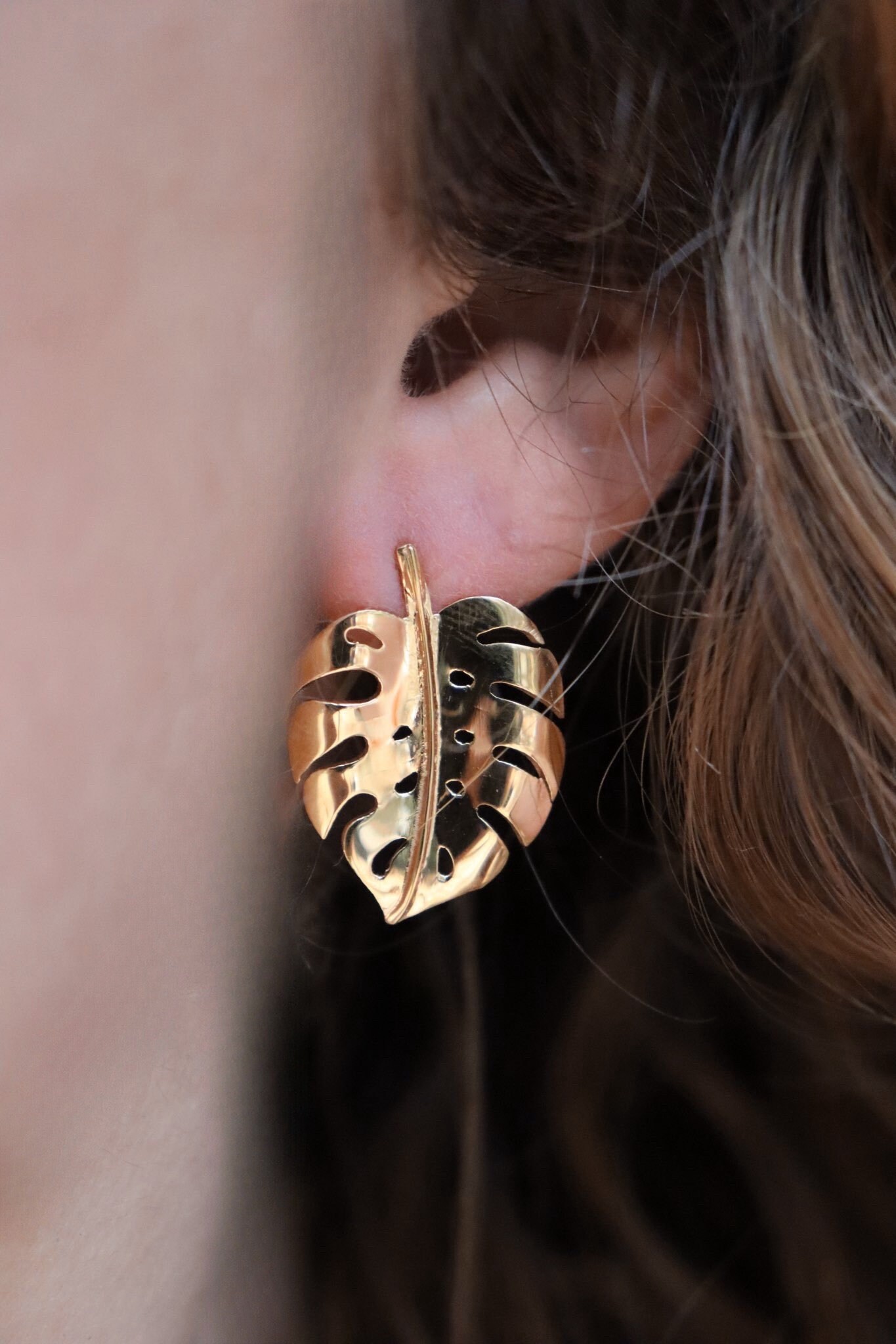 Boucles d'oreilles monstera – Image 5