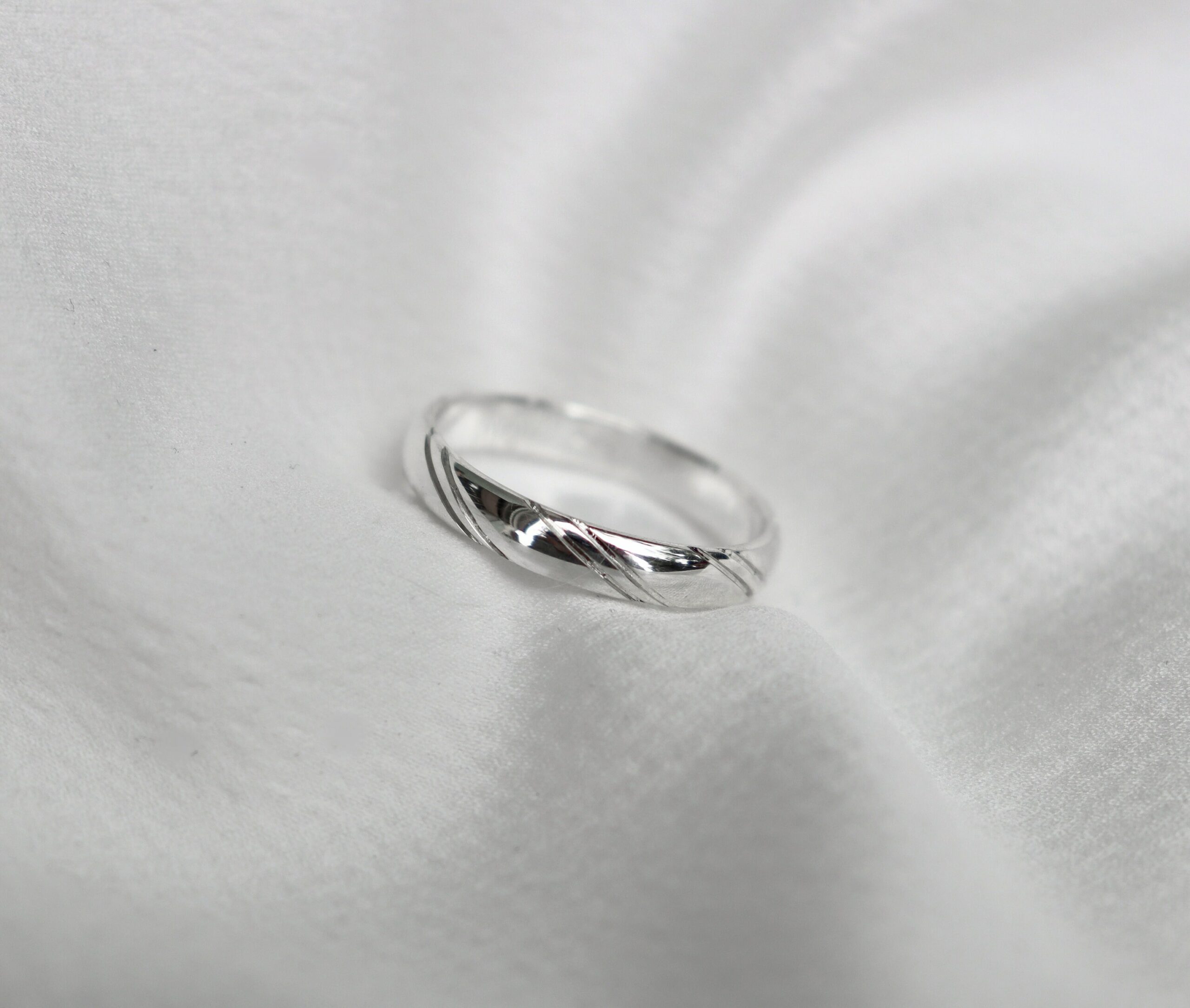 Anneau strié en argent 925 – Image 3