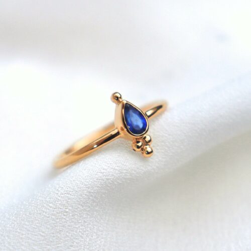 Bague billes et saphir