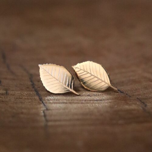 Boucles d'oreilles feuilles de hêtre