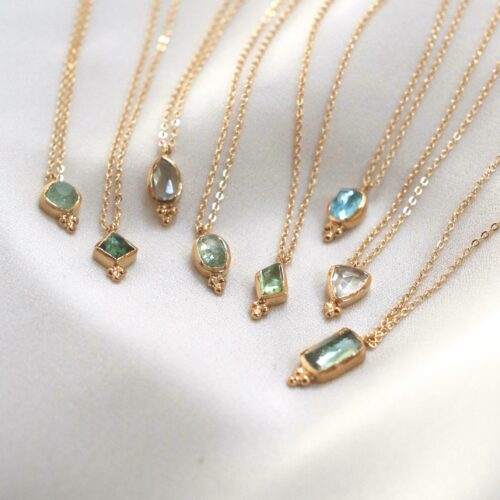 Mini-pendentifs billes et tourmalines