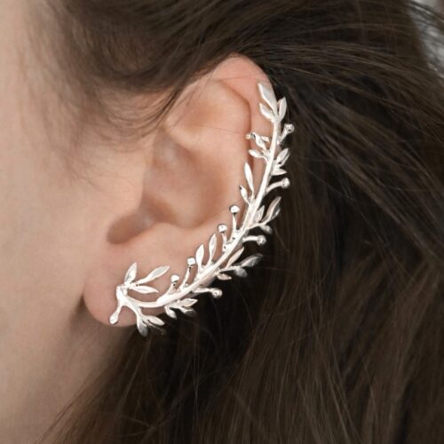 Bijou d’oreille Olivier en argent 925
