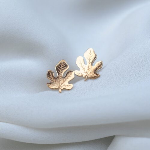 Boucles d’oreilles feuilles de figuier