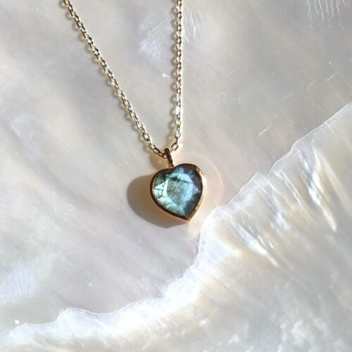 Pendentif cœur de labradorite